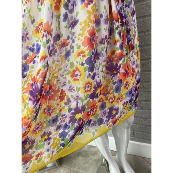 Emma & Michele Spring / Summer Multicolored Floral Shift Dress Size 14 - Picture 8 of 12